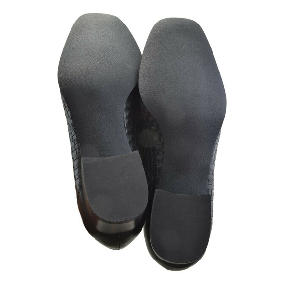 Drew Shoes Lucy Woven Black Leather Slip On Loafer 1.5\